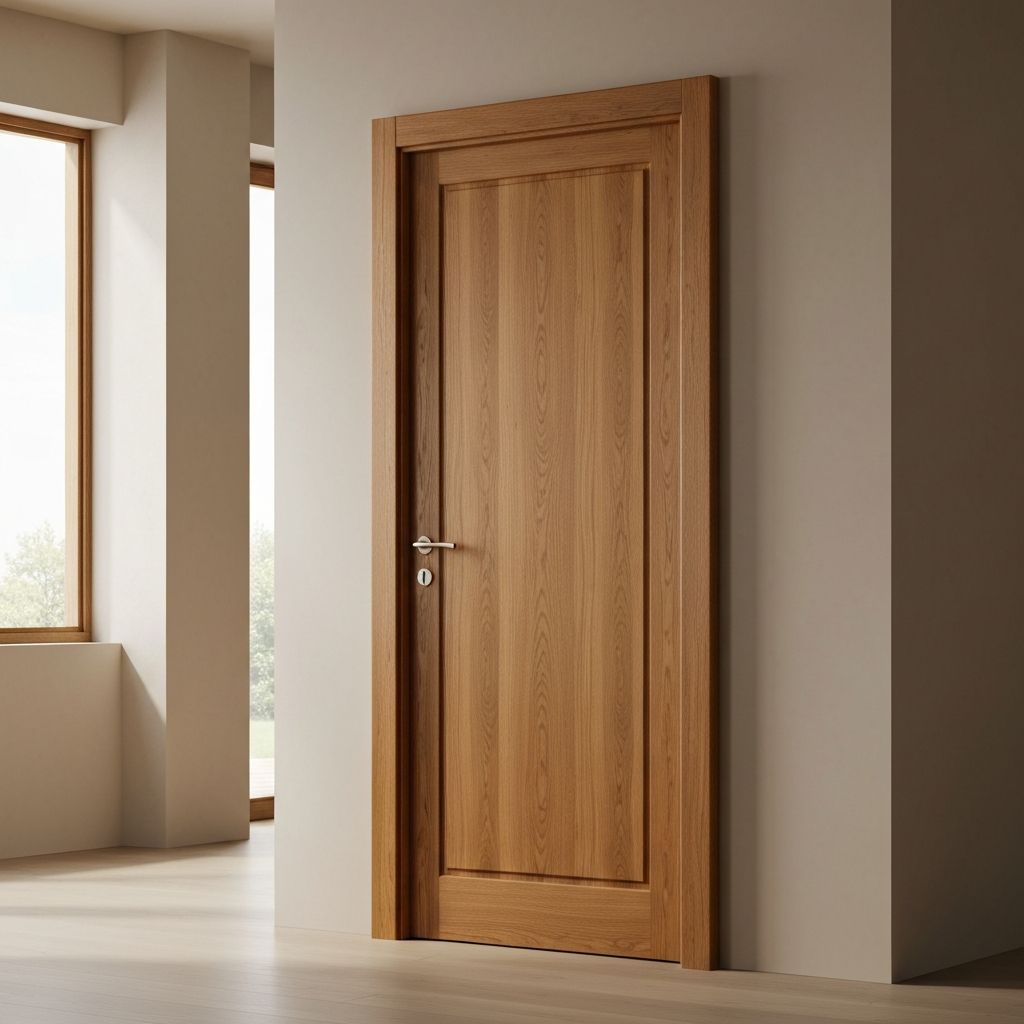 El yapımı masif meşe iç kapı
